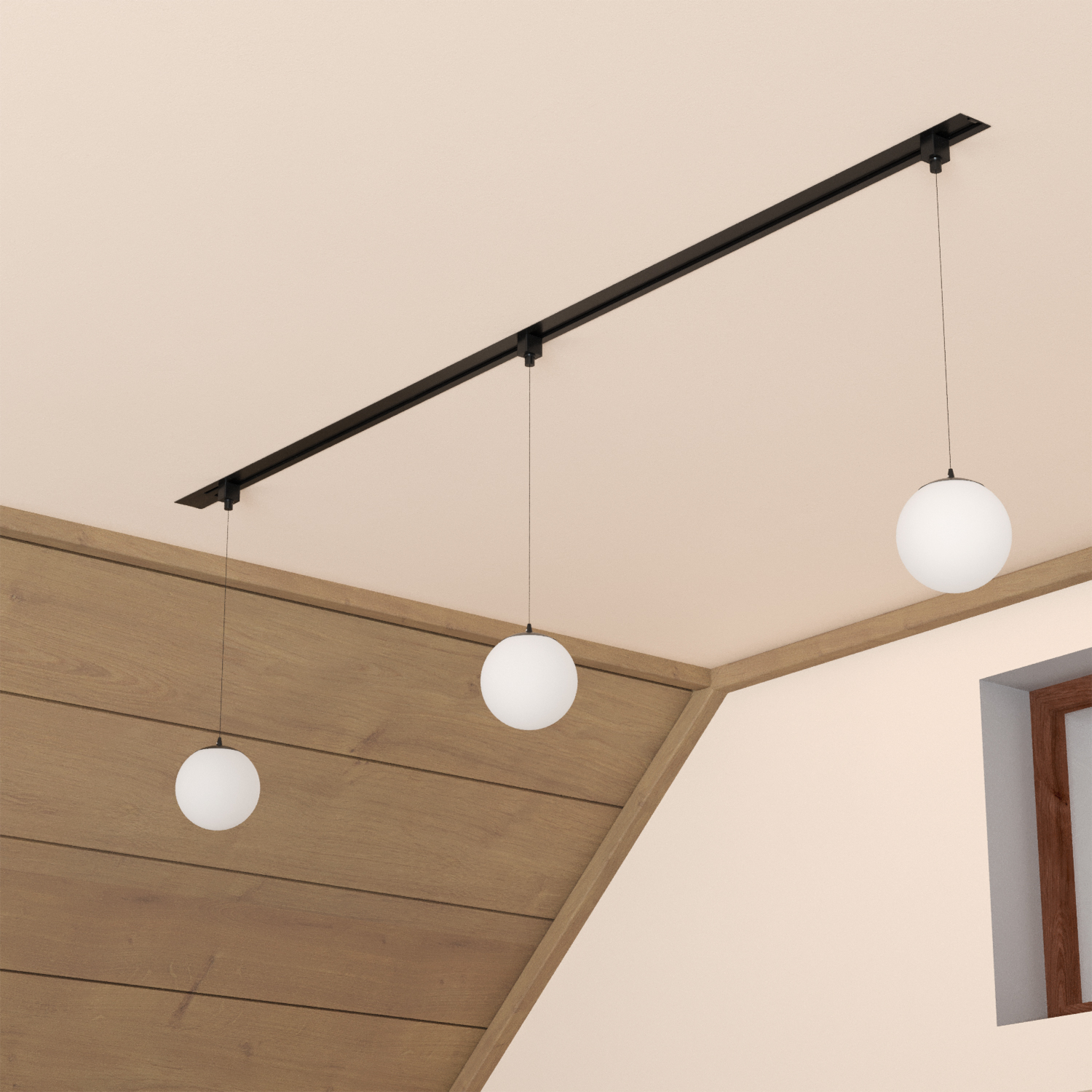 Шинопровод встраиваемый однофазный с питанием и заглушкой crystal lux clt 0.121 01 l1000 bl